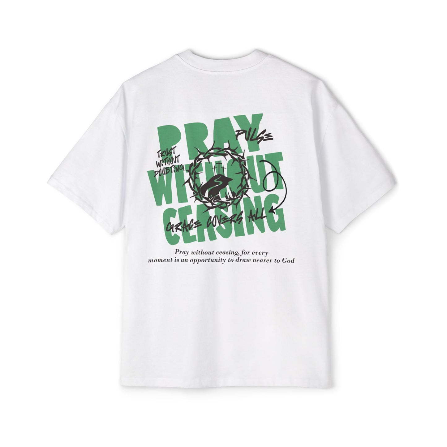 Men's Heavy Oversized Tee with Inspirational Design - Casual Streetwear, Motivational Gift, Relaxed Fit, Graphic Tee, Everyday Wear